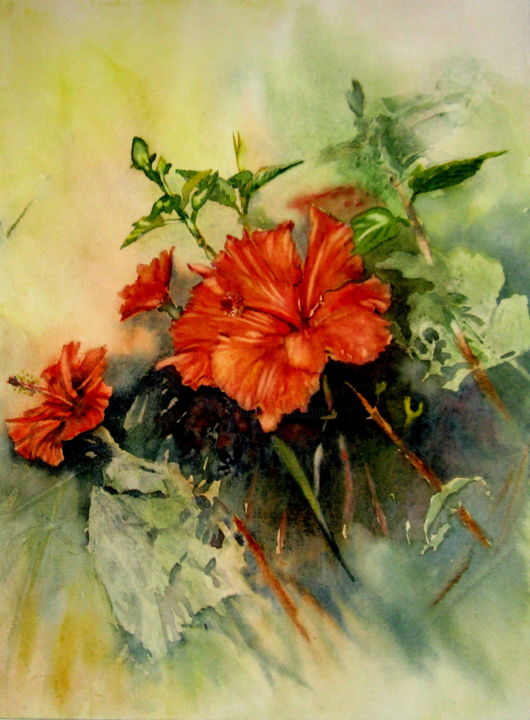 Pintura titulada "img-2141.jpg" por Alain Deschamps, Obra de arte original, Acuarela
