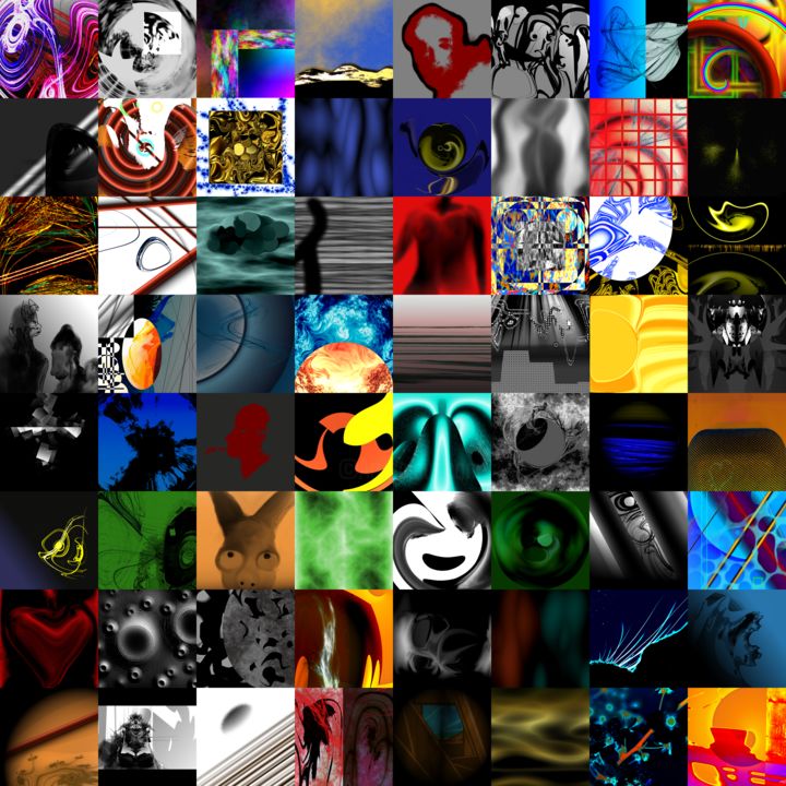 数字艺术 标题为“64-jours-3” 由Jean-François Bayle, 原创艺术品, 数字油画