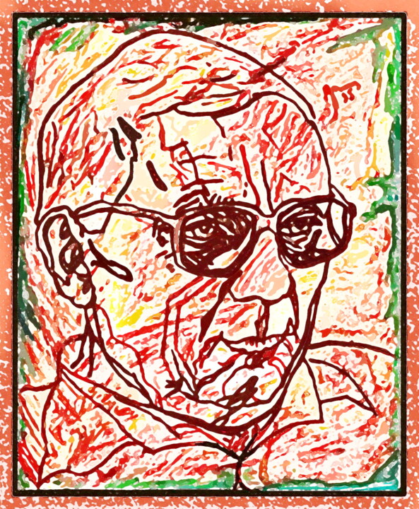 Digital Arts titled "отец father 3е" by Dima Dima Vil Ms Wilms (Rok Zivopisec Rock Painter), Original Artwork, 2D Digital W…