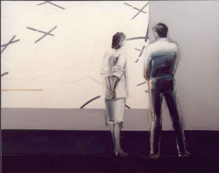 Painting titled "no 8" by Slavko Scepanovic, Original Artwork, Oil