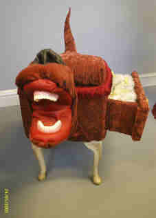 Sculpture titled "Dog-Stool" by Teresa Mills, Original Artwork