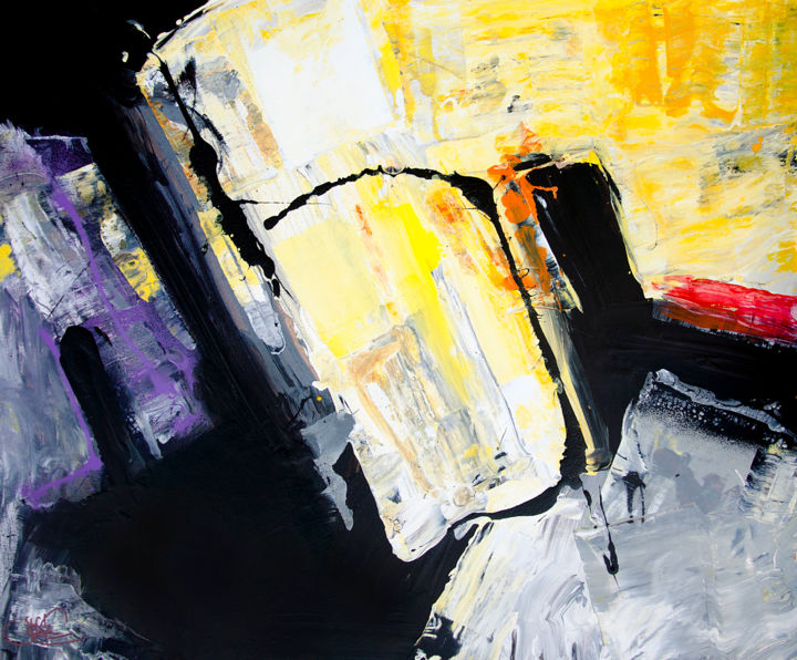 Painting titled "Composition 18-768…" by Jakub Jecminek, Original Artwork, Acrylic
