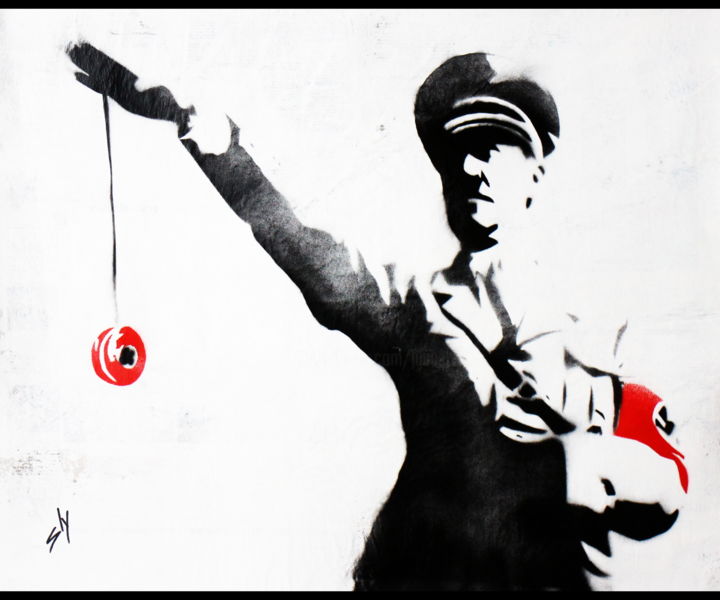 Yoyo Hitler (on the Daily Telegraph) 绘画, 22.4x28.7 in