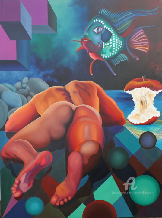 SÓ A DIVINA JUSTIÇA É PERFEITA 绘画, 78.7x59.1 in
