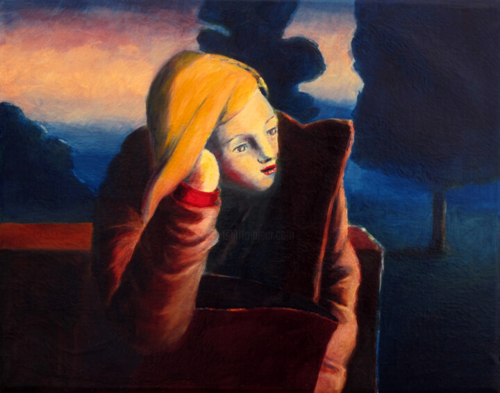 Peinture intitulée "Juliette" par David Benayoun, Œuvre d'art originale, Huile