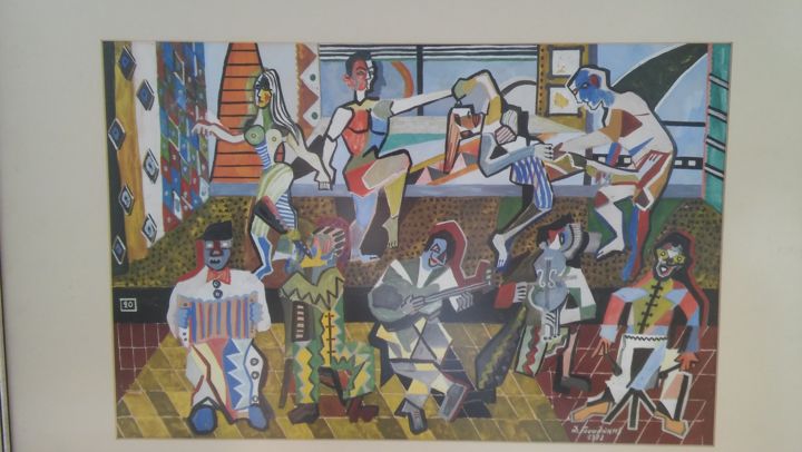 Painting titled "DANCES" by Dimitrios Gonalakis, Original Artwork, Tempera