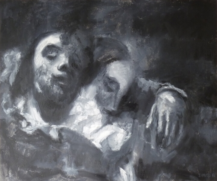 Drawing titled "D'après L'Homme ble…" by David Benayoun, Original Artwork, Pastel
