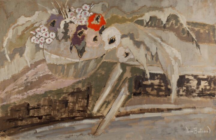 Peinture intitulée "Grand bocal d'anémo…" par Dominique Bertrand, Œuvre d'art originale, Huile