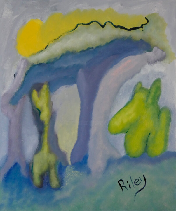 Painting titled "the invisible eleme…" by Charles Riley, Original Artwork, Oil Mounted on artwork_cat.