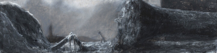 Dessin intitulée "Paysage à l'arbre a…" par David Benayoun, Œuvre d'art originale, Pastel