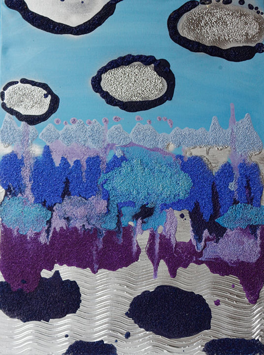 Painting titled "reflection-60x80.jpg" by Bojanuska, Original Artwork, Acrylic