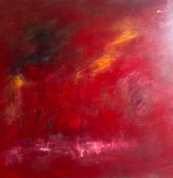 Peinture intitulée "Cérémonie 8, Techni…" par Briga, Œuvre d'art originale, Acrylique