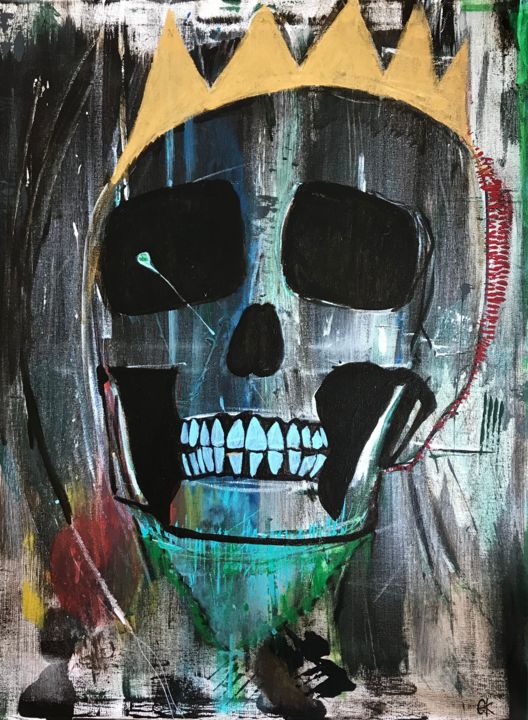 Malerei mit dem Titel "The King" von Colin Kunz, Original-Kunstwerk, Acryl