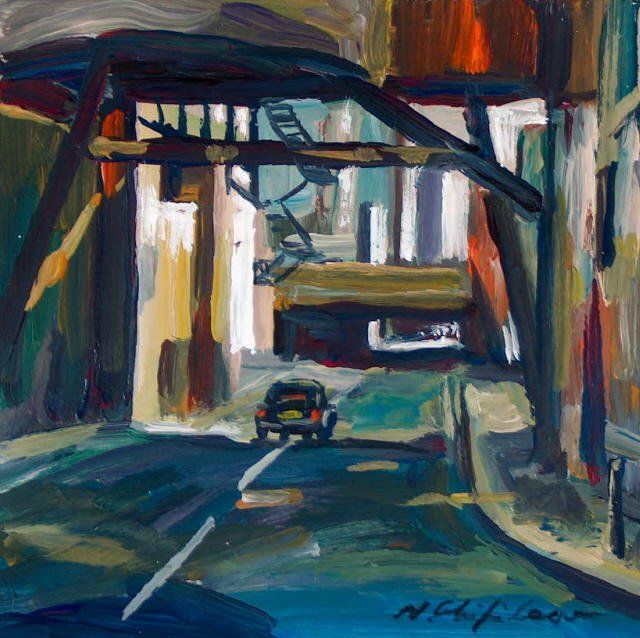 Peinture intitulée "By London" par Nathalia Chipilova, Œuvre d'art originale, Acrylique