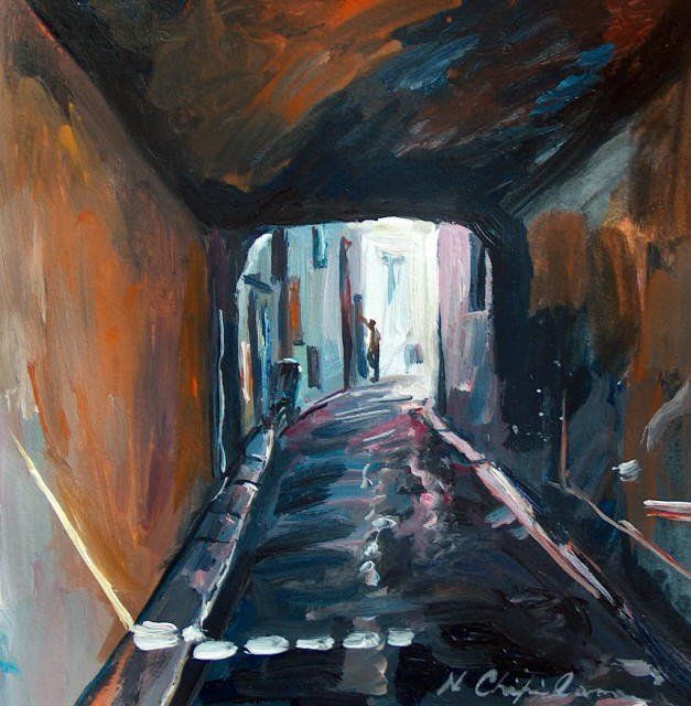 Peinture intitulée "Le Passage" par Nathalia Chipilova, Œuvre d'art originale, Acrylique