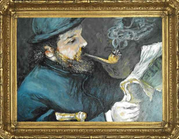 Pintura titulada "Portrait de C. Mone…" por Laurence Descamps, Obra de arte original, Acrílico