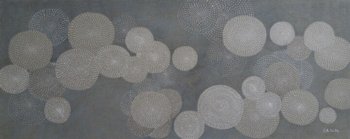 Desenho intitulada "Eclosion de la lumi…" por Pia Chang, Obras de arte originais, Tinta