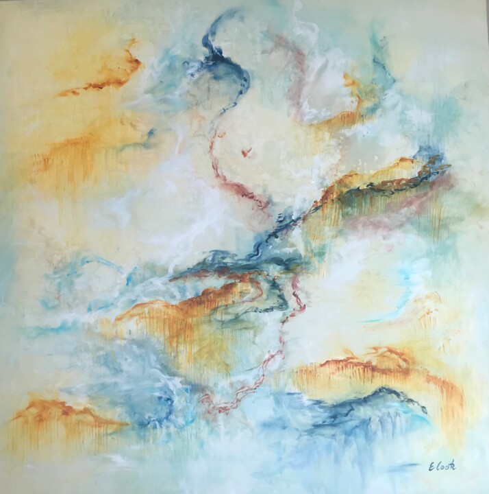 Pintura titulada "Ces Anges qui souve…" por Elisa Cook Benbassat Bassat, Obra de arte original, Oleo
