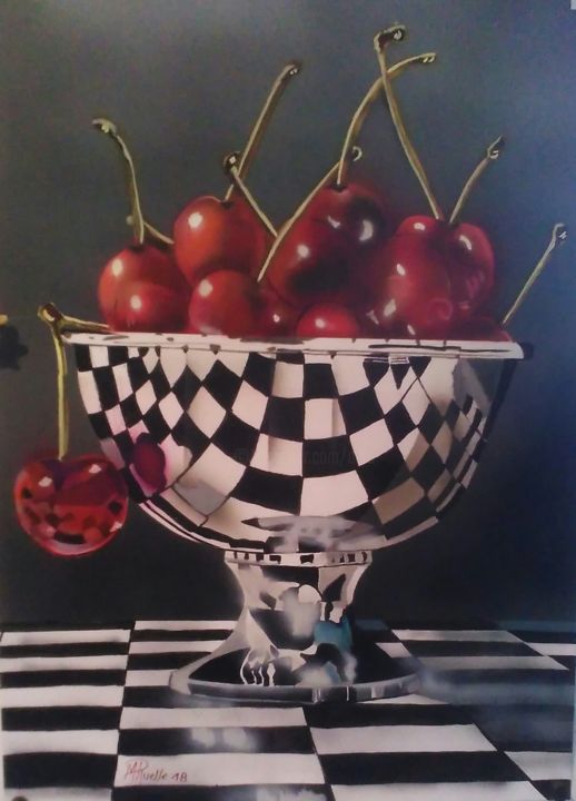 Cerises.jpg 绘画, 17.7x13.8 in