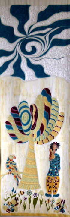 Peinture intitulée "L'arbre à guimauve…" par Laure Barlet, Œuvre d'art originale, Huile