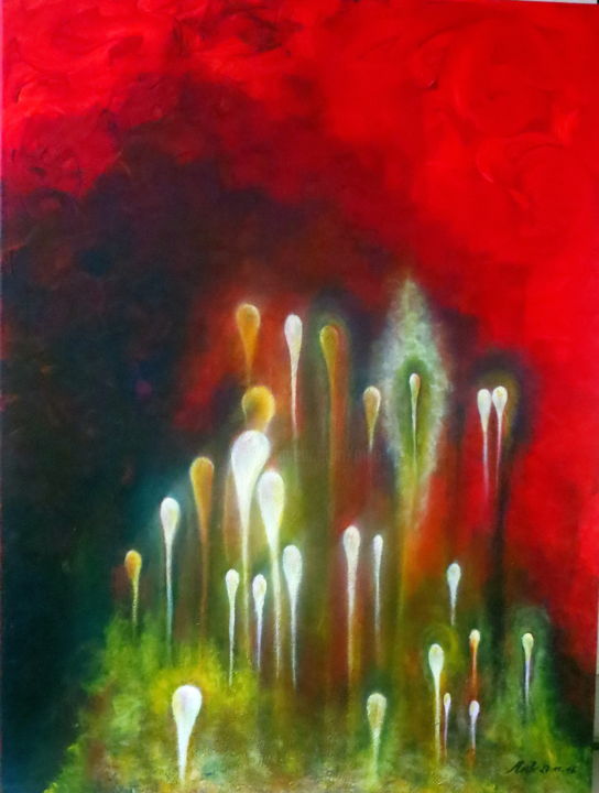 Peinture intitulée "lots-of-new-ideas-s…" par Marianne Charlotte Mylonas-Svikovsky (Marlo), Œuvre d'art originale, Acrylique