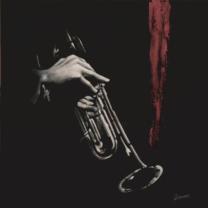 Painting titled "Miles" by Angelo Dottori, Original Artwork, Acrylic