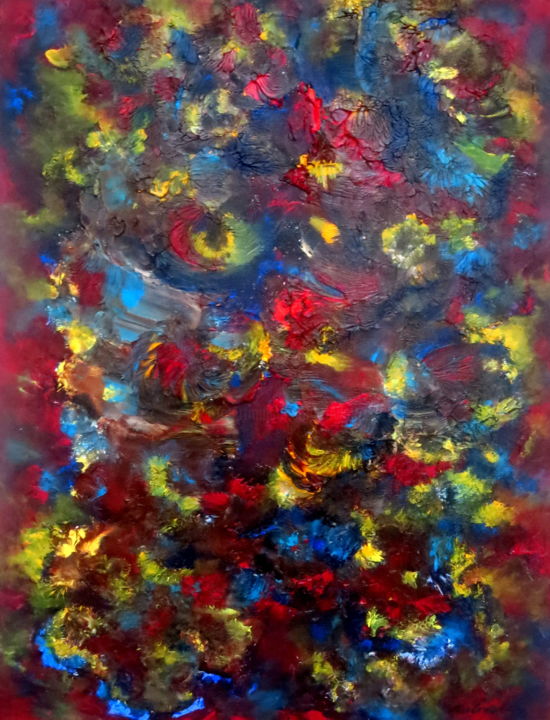 Peinture intitulée "lifesmany-colors-em…" par Marianne Charlotte Mylonas-Svikovsky (Marlo), Œuvre d'art originale, Acrylique