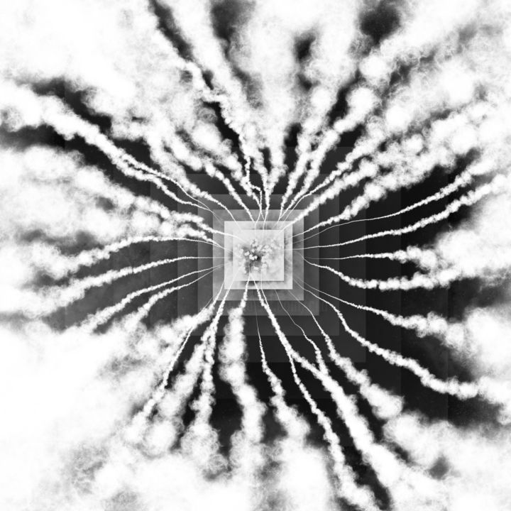 Digital Arts titled "Here and Elsewhere" by Cila, Original Artwork, Digital Painting