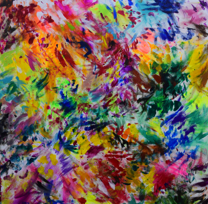 Banish the Cage- Fluttering Parrots 绘画, 30x30 in