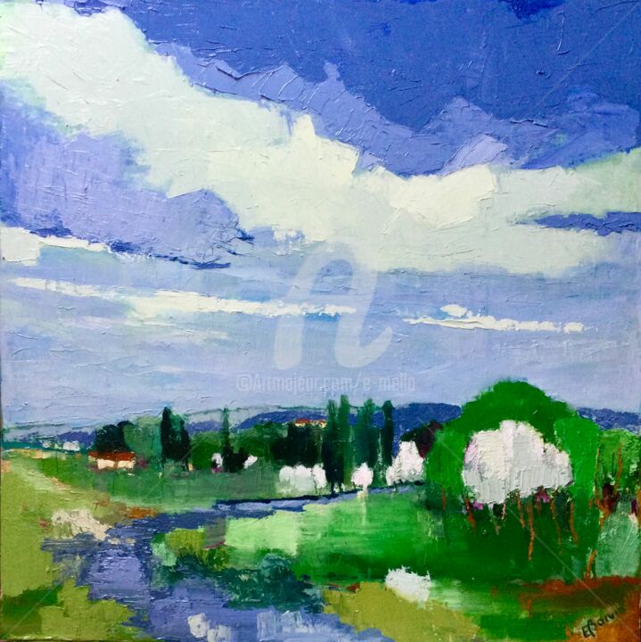 Verte campagne où je suis née 70x70