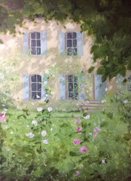 Peinture intitulée "un matin d’avril" par Noëlle Lassailly, Œuvre d'art originale, Acrylique