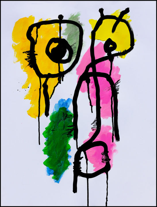 exCOURTSHIP 绘画, 25.6x19.7 in