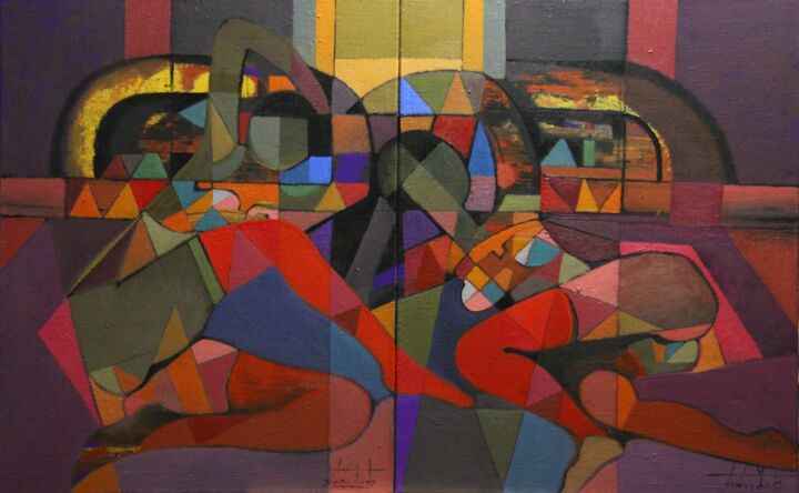 绘画,  39.4x63 in 