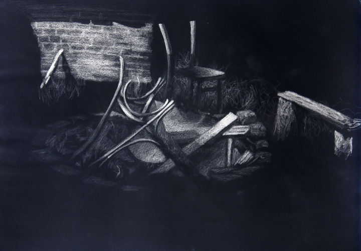 Drawing titled "nega10" by Sébastien Bocquet, Original Artwork