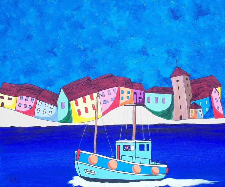 Par delà les flots 绘画, 19.7x23.6 in