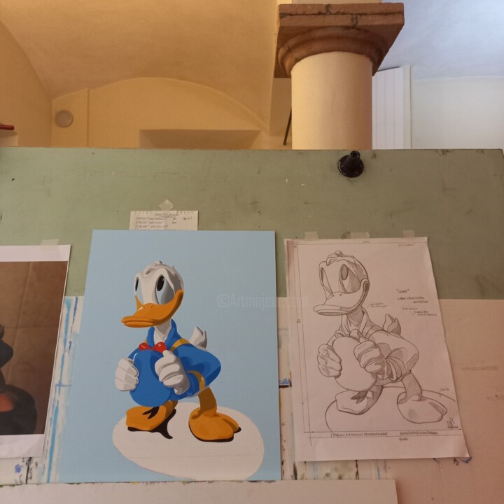 Steps of the making of the work