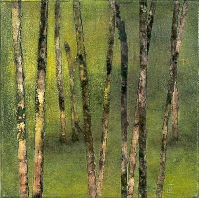 Painting titled "printemps" by Isabelle Corthay, Original Artwork