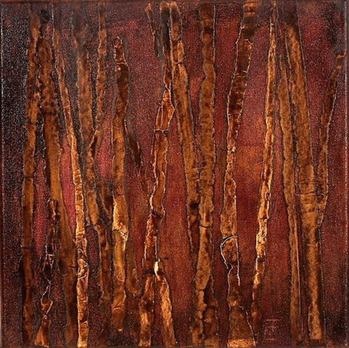 Painting titled "automne" by Isabelle Corthay, Original Artwork