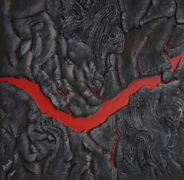 Ζωγραφική με τίτλο "Magma" από Ravelo, Αυθεντικά έργα τέχνης, Ακρυλικό