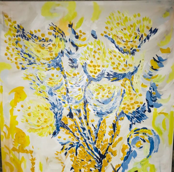绘画 标题为“Struggling flowers” 由Howaida Kamel, 原创艺术品, 油