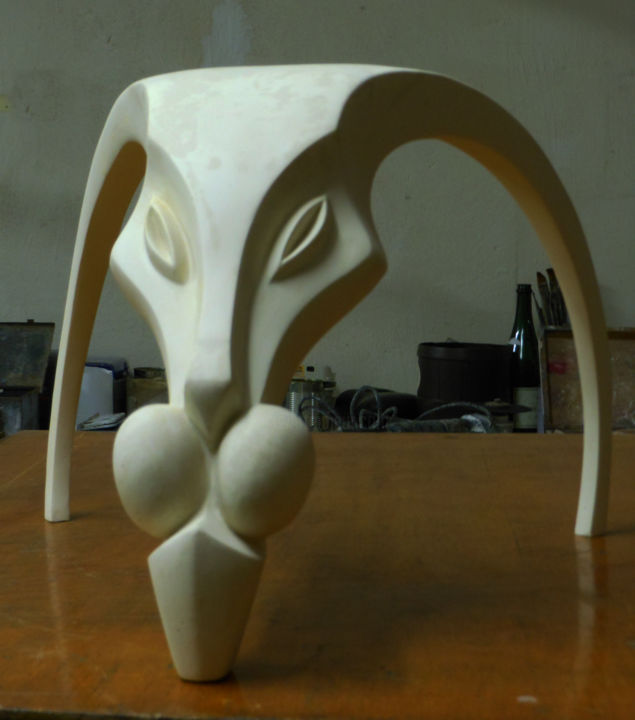 Sculptuur getiteld "pantera" door Pascal Alonzo, Origineel Kunstwerk, Hars