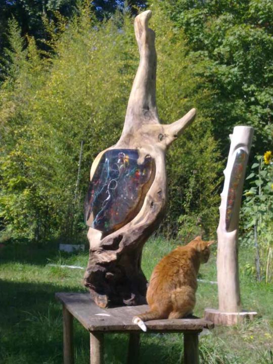 Sculptuur getiteld "sculptures-021-copy…" door Pascal Alonzo, Origineel Kunstwerk, Hout