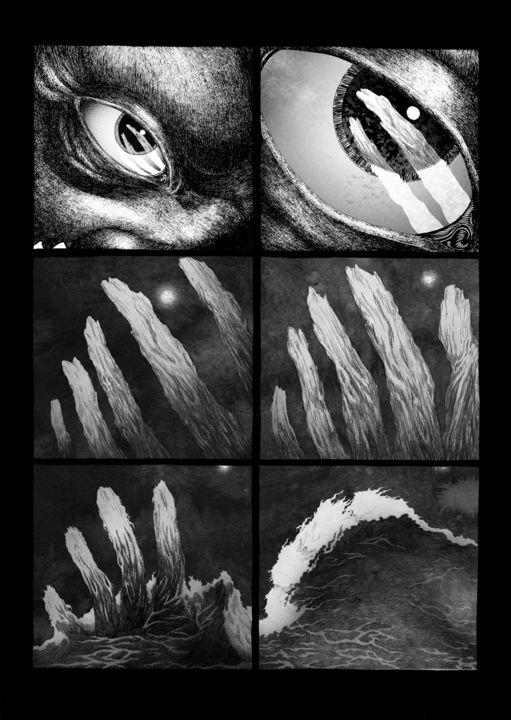 Drawing titled "p71" by Sébastien Bocquet, Original Artwork