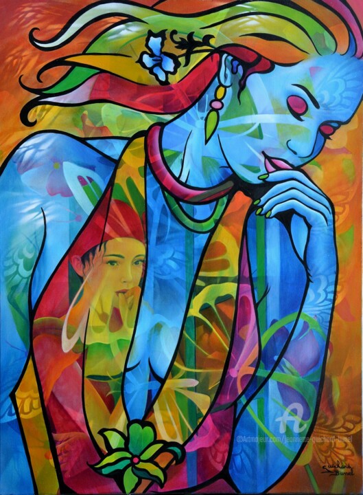 Peinture intitulée "c'est si bon..." par Jeannette Guichard-Bunel, Œuvre d'art originale, Huile