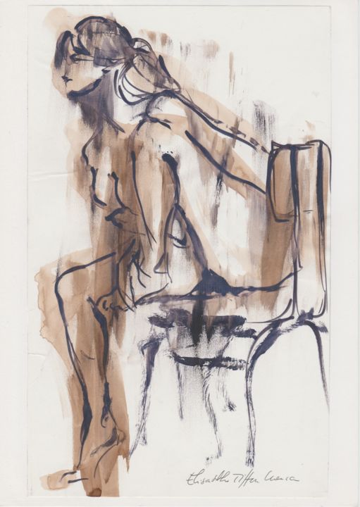 La danseuse V 绘画, 11.4x8.3 in