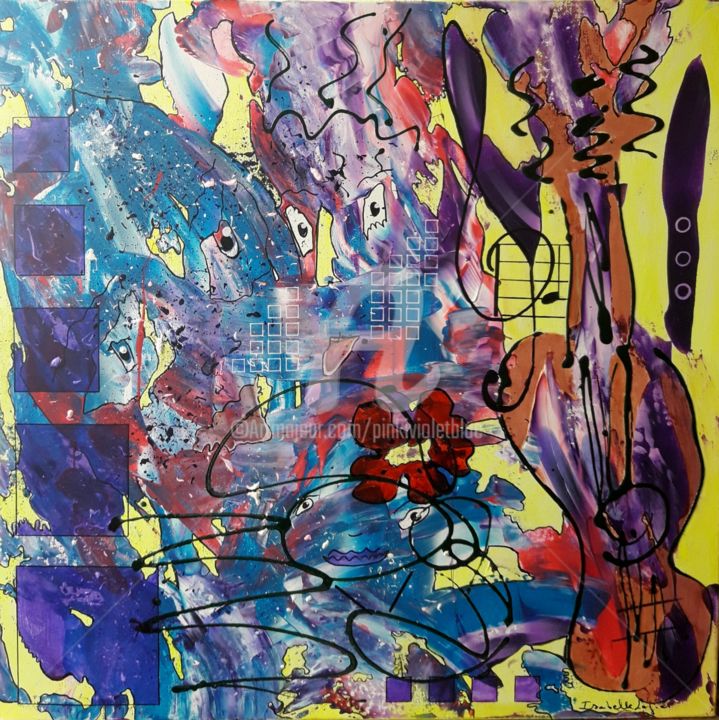 Rock & Roll attitude 绘画, 19.7x19.7 in