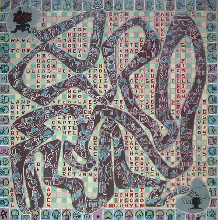 Painting titled "A Modern Odyssey" by Gerald Shepherd F.F.P.S., Original Artwork, Acrylic