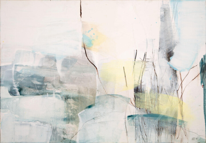 Malerei mit dem Titel "Pris dans la glace" von Olivia Melchior, Original-Kunstwerk