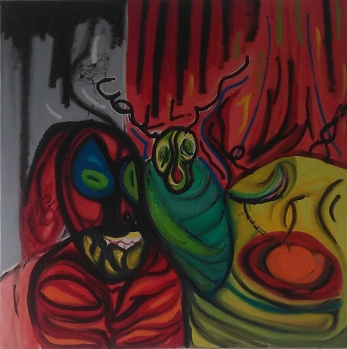 trinidad moderna 绘画, 31.5x31.5 in
