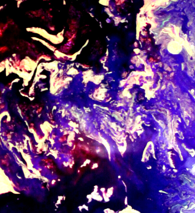 Peinture intitulée "Turbulence sur la V…" par Monique Vivian, Œuvre d'art originale, Acrylique